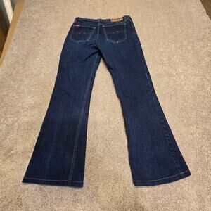 Y2K 00s streetwear grunge rodeo Embroidered Nostalgic Bootcut Jeans Mudd sz 7